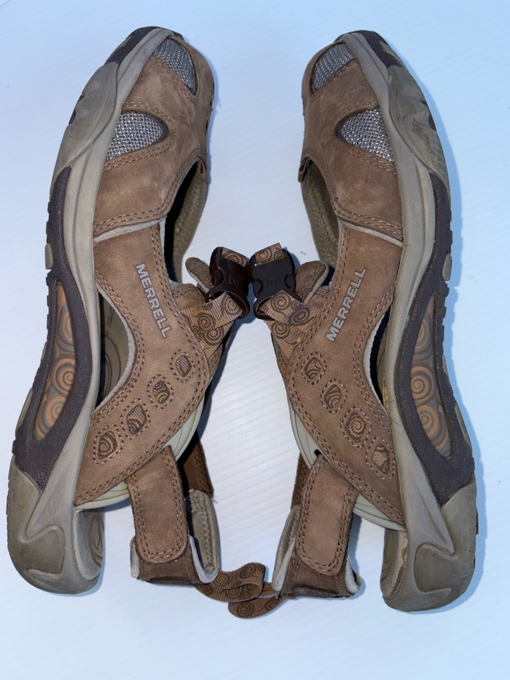 Merrell Brown Leather Mary Jane Sandals - Picture 5 of 9